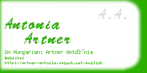 antonia artner business card